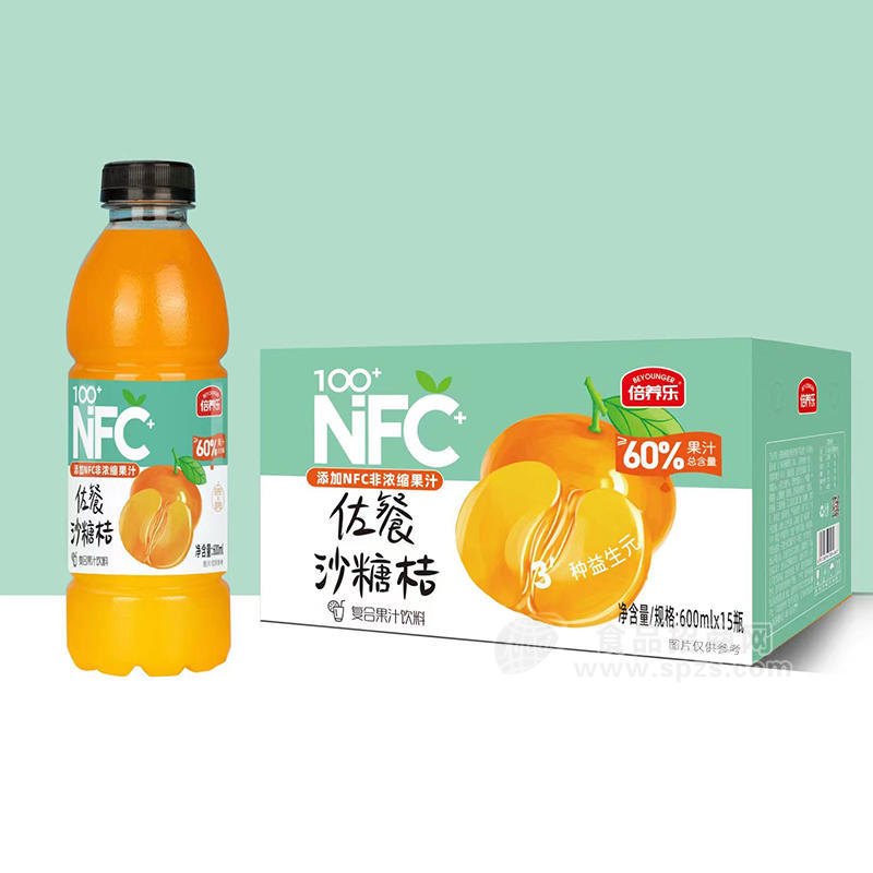 倍养乐佐餐沙糖桔复合果汁饮料600mlx15瓶