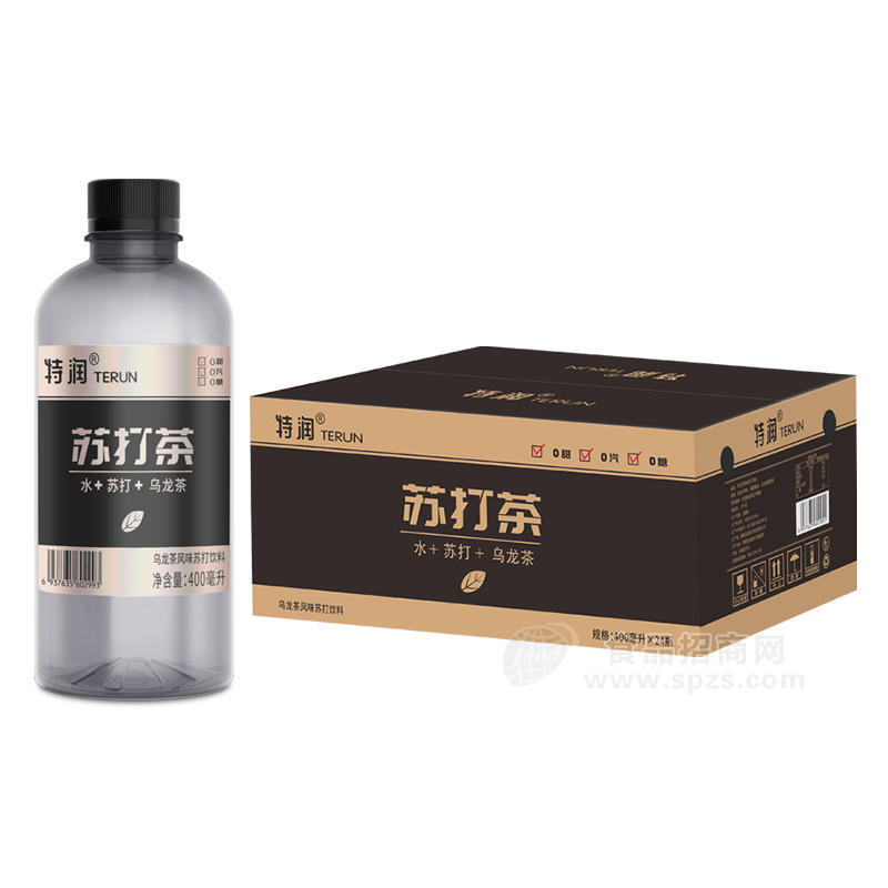 ·特润乌龙茶风味苏打饮料苏打茶400mlx24瓶 