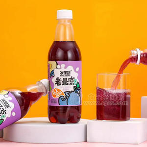 冰乐动老北京汽水蓝莓味瓶装招商480ml