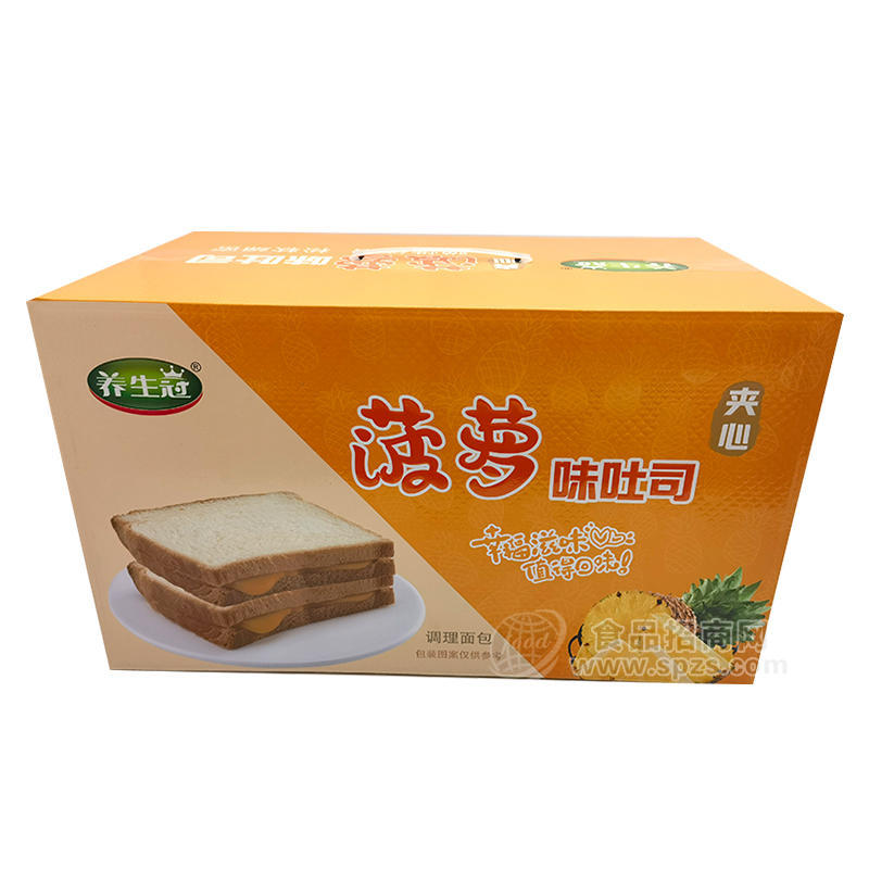 養(yǎng)生冠菠蘿味吐司調(diào)理面包烘焙食品招商