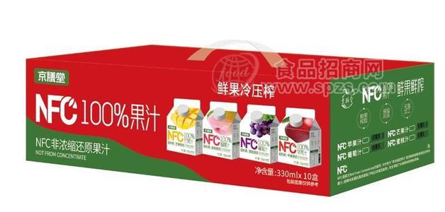 京膳堂100%NFC果汁330ml屋頂盒禮盒裝