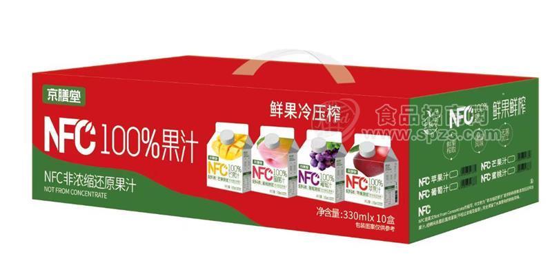 京膳堂100%NFC果汁330ml屋顶盒礼盒装