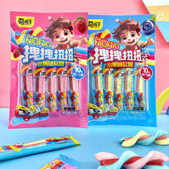 萌孩子拽拽扭扭水果味软糖袋装招商75g