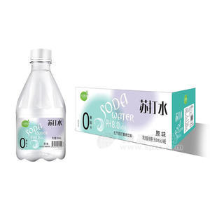 小輕果語蘇打水原味無氣蘇打果味飲料箱裝招商350ml×24瓶