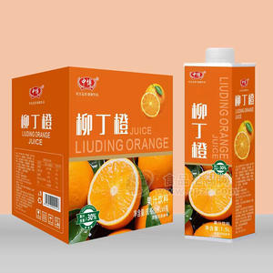 中博柳丁橙果汁饮料餐饮宴席渠道箱装招商1.5L×6瓶