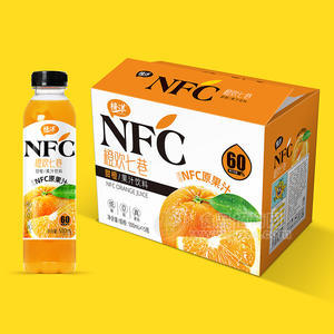 榜洋NFC果汁甜橙汁饮料500ml低糖零脂真果肉饮料