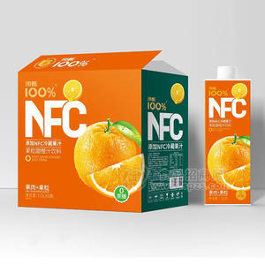 頂甄100%NFC甜橙汁冷藏果汁加果肉飲料箱裝招商1.5L×