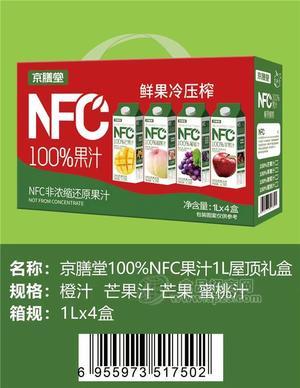 京膳堂100%NFC果汁飲料1L屋頂盒禮盒