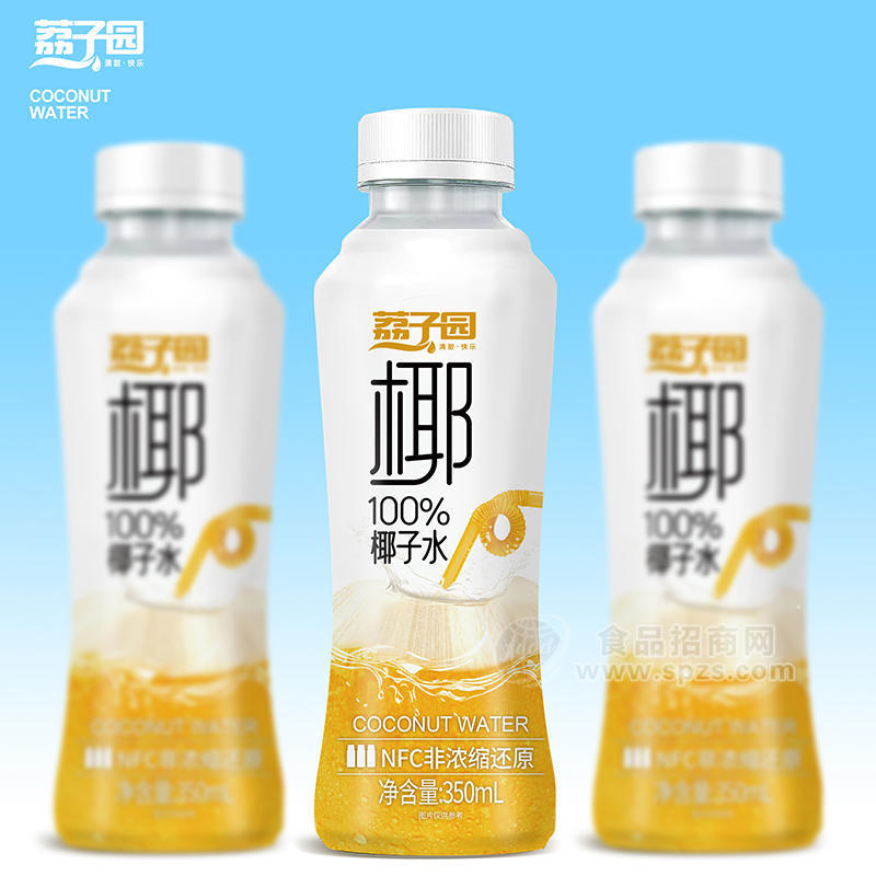 荔子园椰子水NFC非浓缩还原饮料瓶装招商350ml