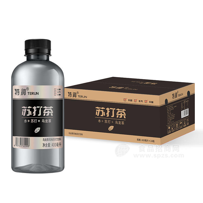 特润乌龙茶风味苏打饮料苏打茶400mlx24瓶