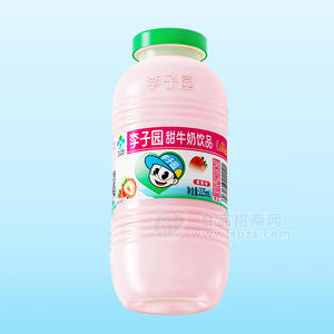 李子園甜牛奶飲品草莓味瓶裝招商225ml