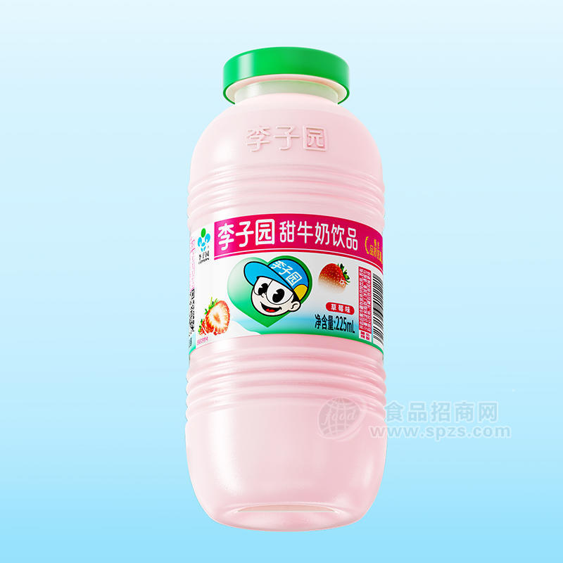 李子園甜牛奶飲品草莓味瓶裝招商225ml