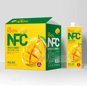 顶甄100%NFC0蔗糖芒果汁冷藏果汁加果肉饮料箱装招商