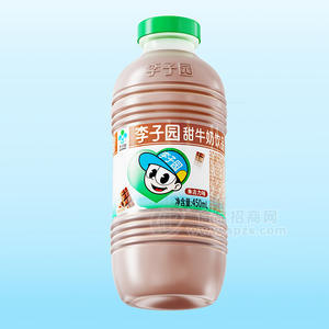 李子园甜牛奶饮品朱古力味瓶装招商450ml