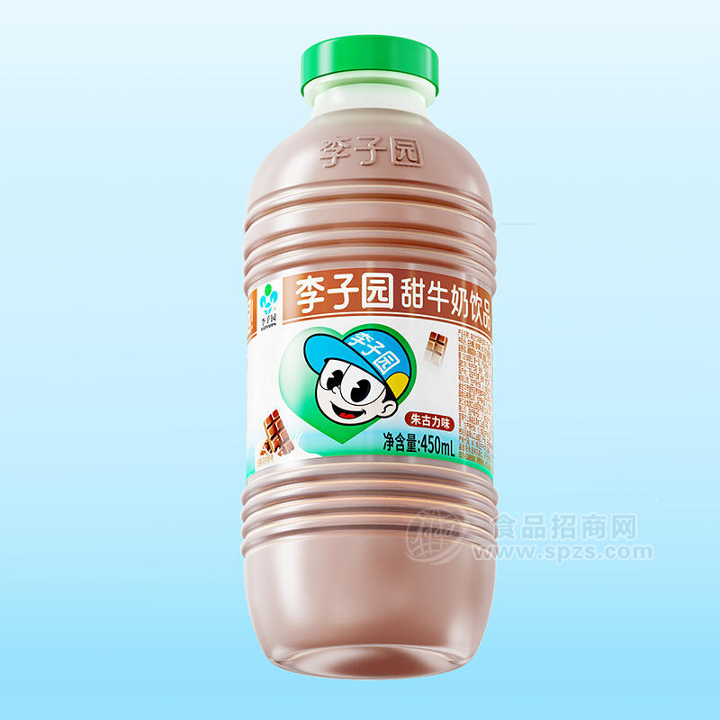 李子園甜牛奶飲品朱古力味瓶裝招商450ml