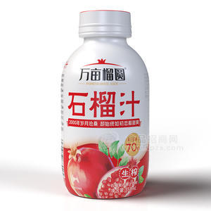 萬畝榴園石榴汁石榴復(fù)合果汁飲料瓶裝招商350ml