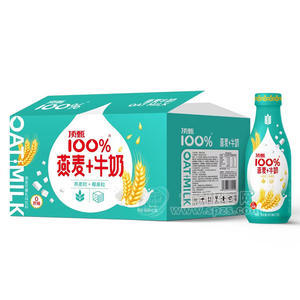 頂甄100%早餐奶燕麥牛奶椰果乳飲料箱裝460毫升×15瓶