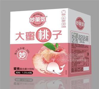 妙菓気蜜桃復(fù)合果汁飲料大瓶裝1.25L*6