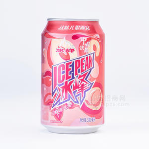 冰峰白桃味汽水飲料中式飲品罐裝招商330ml