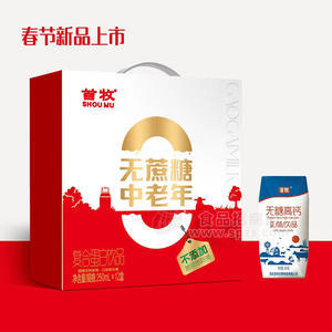 首牧無蔗糖中老年乳味飲品復合蛋白飲品250mlx12盒