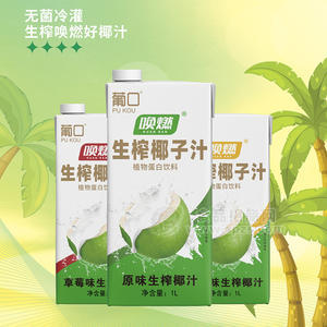 喚燃生榨椰子汁植物蛋白飲料椰汁盒裝招商1L