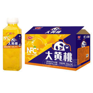 中博大黄桃复合果肉果汁饮料箱装招商482ml×15瓶