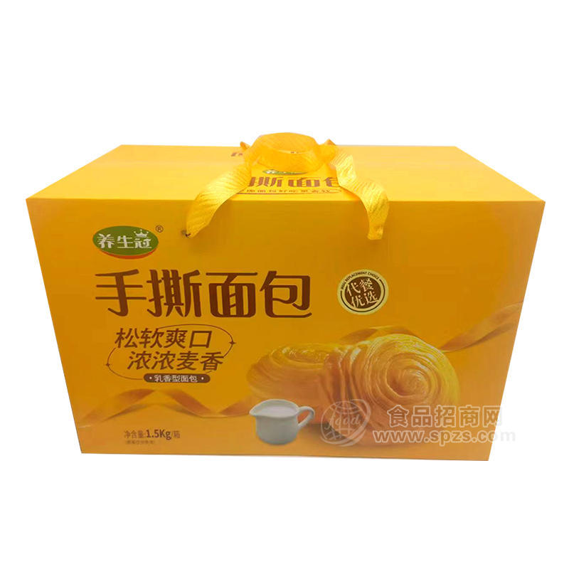 養(yǎng)生冠手撕面包乳香型面包烘焙食品1.5KG