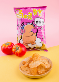 揭曉食客番茄味薯片膨化食品