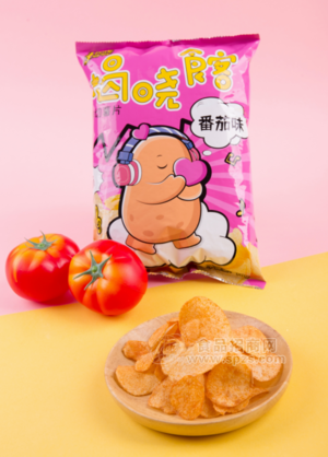 揭晓食客番茄味薯片膨化食品