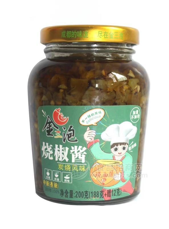 金三泡泡椒酱开胃下饭菜瓶装即食