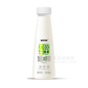 牧巴牧飯后鳳梨味酸奶飲品瓶裝招商380ml瓶裝果味奶廠家招商