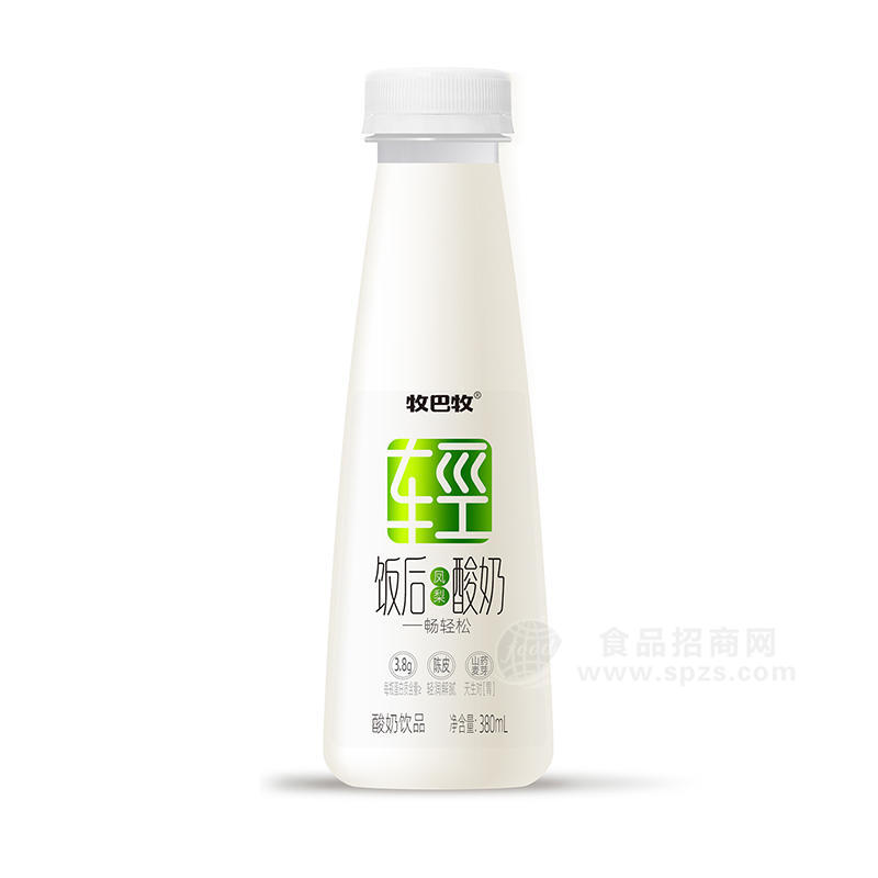 牧巴牧飯后鳳梨味酸奶飲品瓶裝招商380ml瓶裝果味奶廠家招商