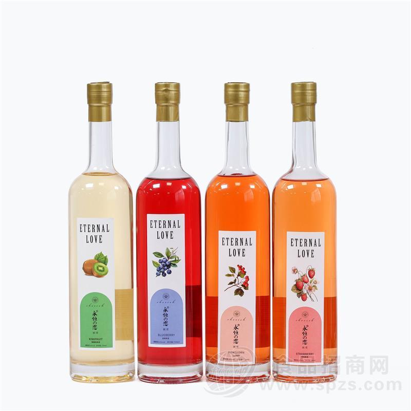 永恒の恋猕猴桃、蓝莓、山楂、草莓果酒瓶装750ml