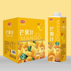 中博芒果汁果汁饮料餐饮宴席渠道箱装招商1.5L×6瓶