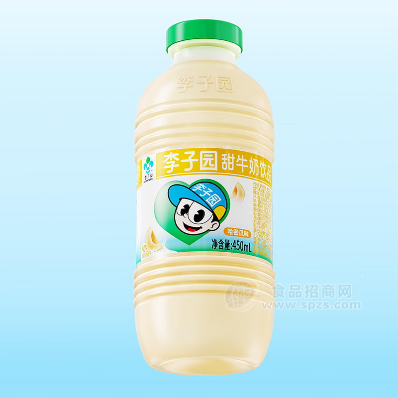 李子园甜牛奶饮品哈密瓜味瓶装招商450ml