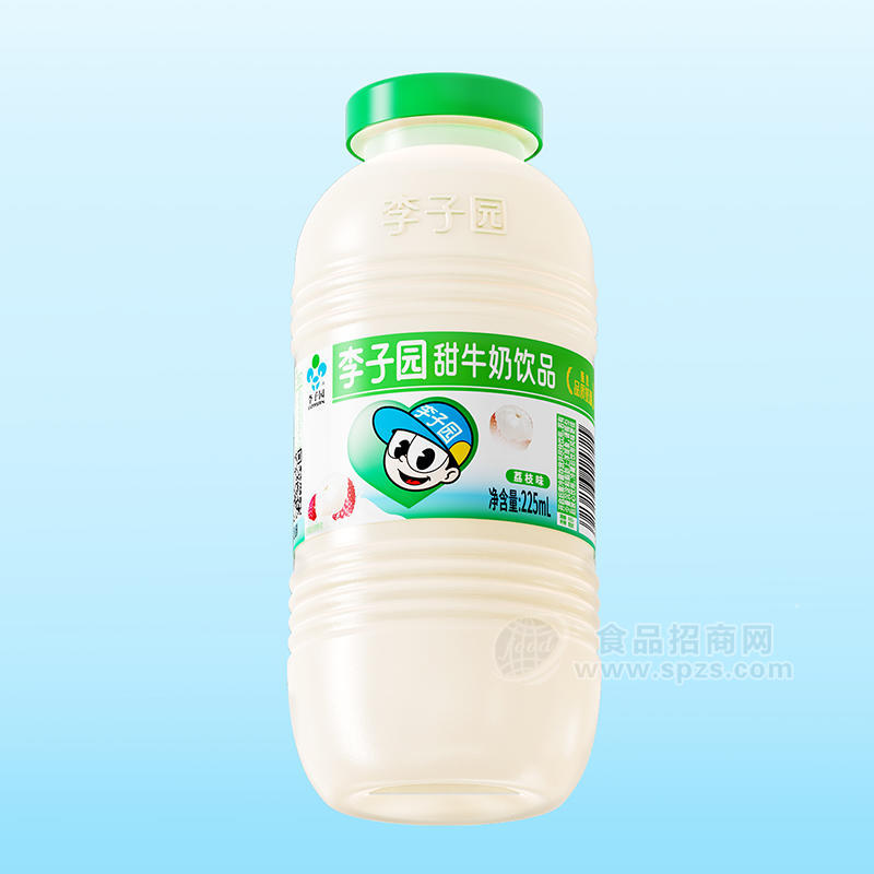 李子园甜牛奶饮品荔枝味瓶装招商225ml