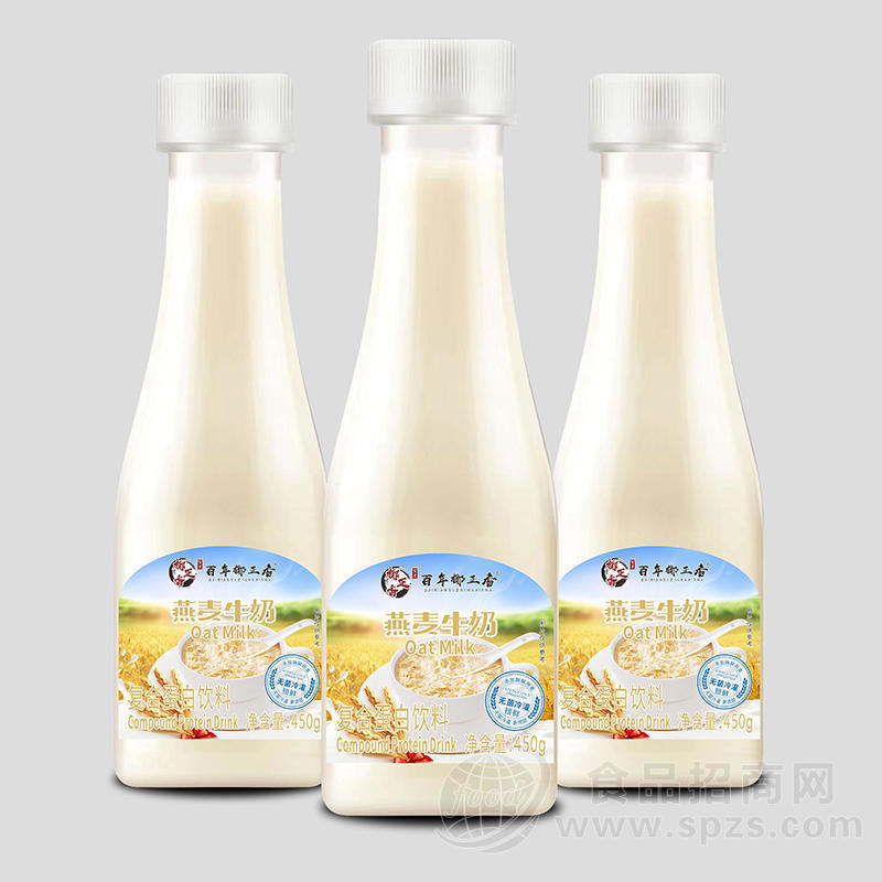 百年椰正香冷罐燕麦牛奶复合蛋白饮料瓶装招商450g