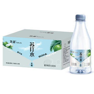 特潤無糖椰子味蘇打水飲料370mlx24瓶