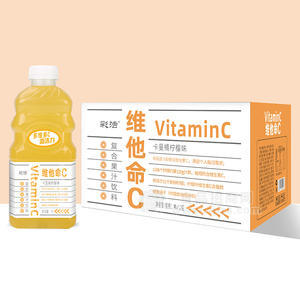 彩活維他命C檸檬味復(fù)合果汁飲料箱裝招商1L×12瓶維他命果汁
