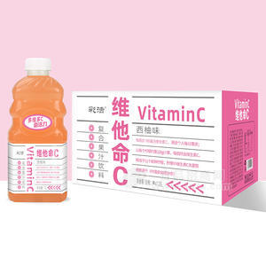 彩活维他命C西柚味复合果汁饮料箱装招商1L×12瓶西柚汁