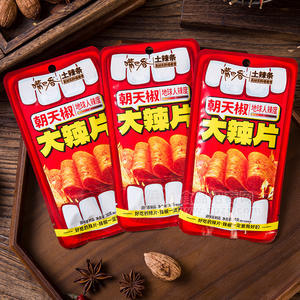 嘴巴香土辣条朝天椒地球人辣度大辣片袋装招商30g