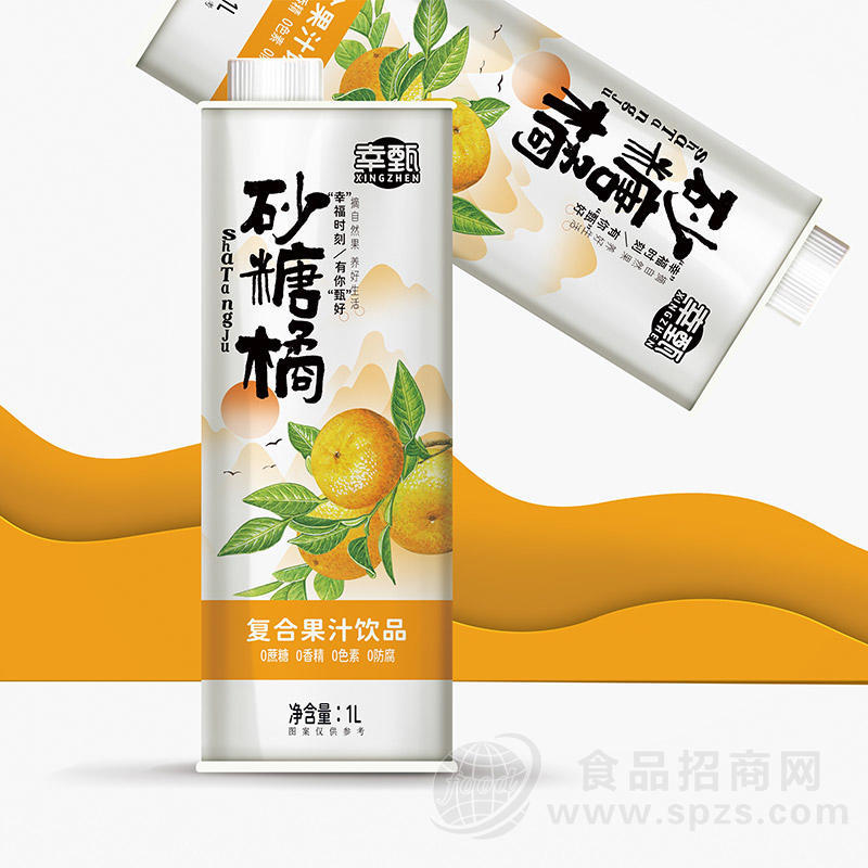 幸甄砂糖橘汁复合果汁饮料瓶装招商1L