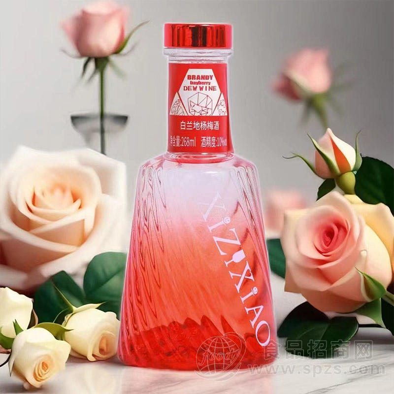 白兰地杨梅酒10%vol果酒瓶装招商268ml