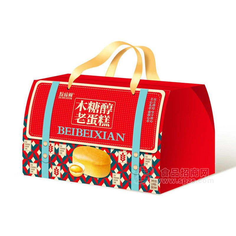 焙倍鲜木糖醇老蛋糕单提纸盒装招商