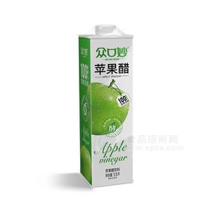 眾口妙NFC青蘋果醋飲料盒裝招商1.5L