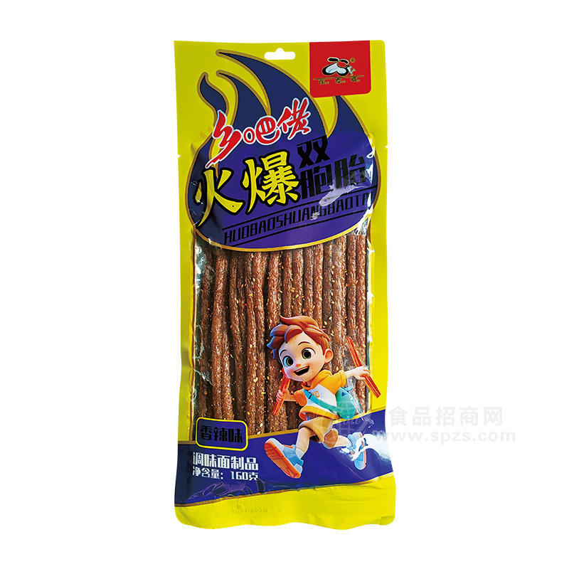 鄉(xiāng)吧佬香辣味火爆雙胞胎休閑零食袋裝招商160g