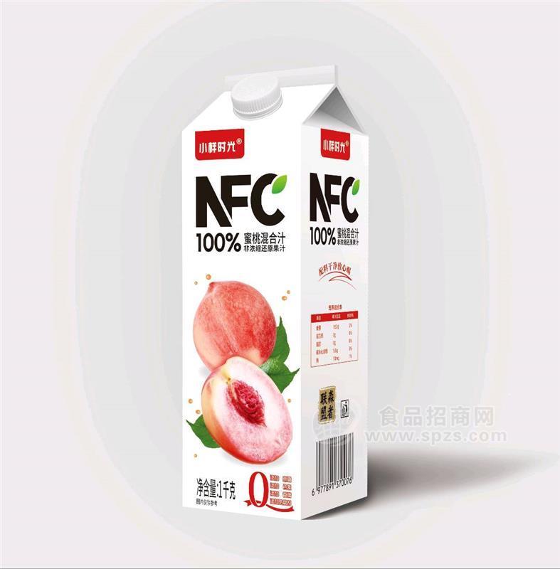 小樣時(shí)光NFC100水蜜桃汁屋頂盒裝招商1L