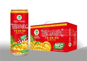 椰風(fēng)擋不住NFC原果汁芒果菠蘿黃桃復(fù)合果汁飲料箱裝招商320