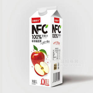 小樣時光NFC100%蘋果汁屋頂盒裝招商1L