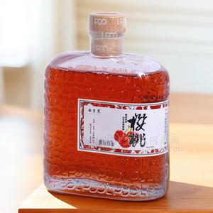 西子笑白蘭地櫻桃酒8%vol瓶花果酒裝招商330ml